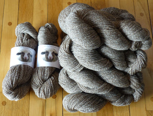 Tri-Color Brown Marl, Naturally Colored Merino Yarn - Sport Weight, 2 ply, 380 yards /100g