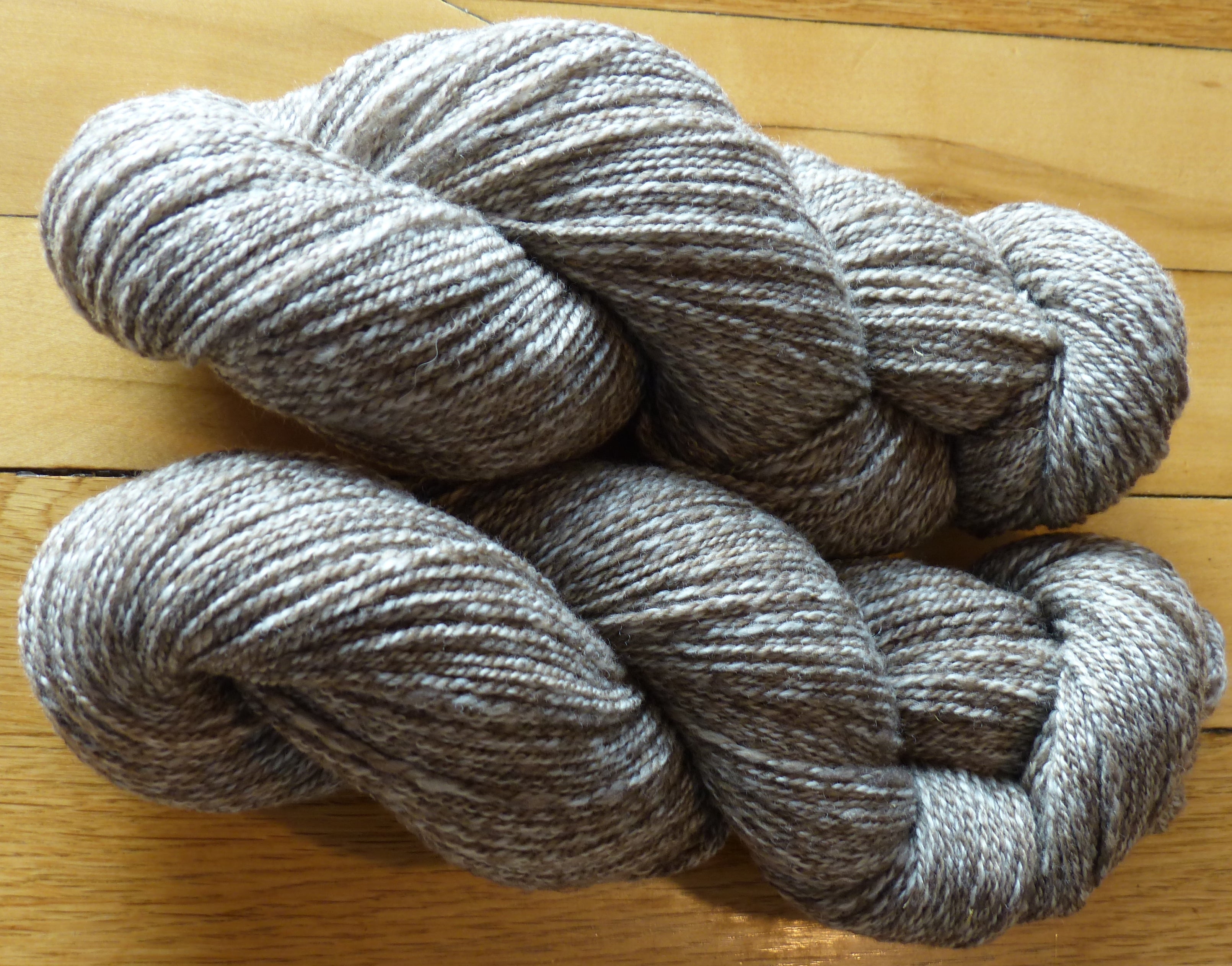 Naturally Colored Merino Yarn, Tri-Color Brown Marl - Sport Weight