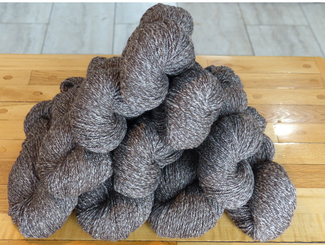 2025 Gray Marl, Naturally Colored Merino Yarn - Sport Weight, 2 ply, 380 yards/ 100g